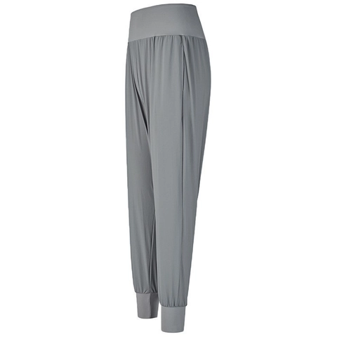 Women High Waist Yoga Pants Loose Fit Tapered Cuffs Tummy Control Running Training Sports Trousers Comfortable Gym Joggers
