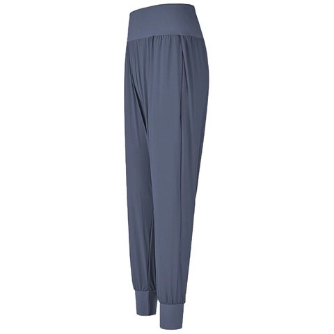 Women High Waist Yoga Pants Loose Fit Tapered Cuffs Tummy Control Running Training Sports Trousers Comfortable Gym Joggers
