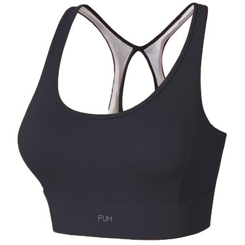 Damen Sport-BH Mit Hoher Intensität Stoßfest Racerback Yoga Fitness Weste Mit Netzfutter Atmungsaktives Lauf-BH-Top