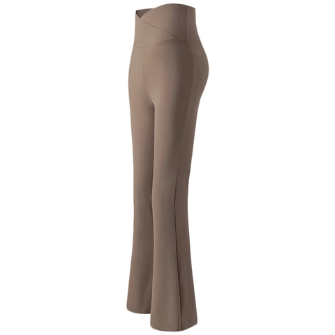 High Waist V-Neck Flare Yoga Pants For Women Butt Lifting Tummy Control Workout Leggings Flared Bootcut Yoga Trousers Sports Pants
