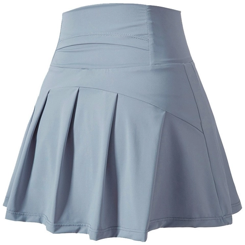 Gonna-pantalone Sportiva a Pieghe a Vita Alta da Donna Nylon Elastan Asciugatura Rapida Tennis Fitness con Tasca