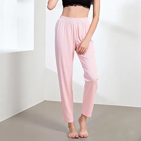 Dames Moerbeizijde Thermische Broek Katoenmix Slim Fit Lange Onderbroek Warm Ademend Base Layer Leggings Pyjamabroek