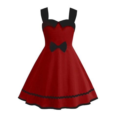 Girls Vintage Hepburn Style Sleeveless Dress Solid Color A-Line Party Princess Dress With Bow For Summer Kids Clothing