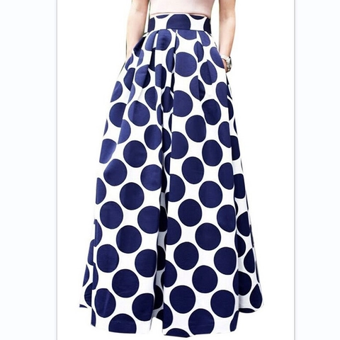 Gonna Midi a Pois Vintage da Donna a Vita Alta Linea A in Raso Retrò Gonna Ampia per Feste e Quotidiano