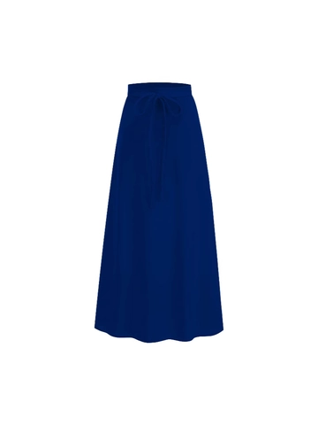 Damen Vintage Einfarbig A-Linie Midi Rock Mit Schnürung Elegant Hoch tailliert Polyester Langer Rock Für Frühling Sommer