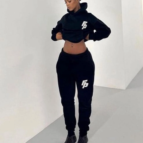 Women's Casual Letter Print Fleece Hoodie And Sweatpants Tracksuit Top And Bottom Street Sporty Long Sleeve Hooded Set