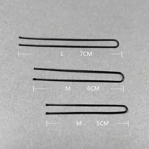 Forcine Per Capelli A U In Metallo Nero Fermagli Ondulati Per Chignon Con Punte A Sfera Protettive