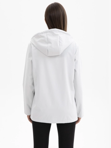 Giacca a Vento Donna con Cappuccio Resistente all'Acqua Foderata in Pile Cappotto Lunghezza Media Casual Outdoor Manica Lunga con Tasche