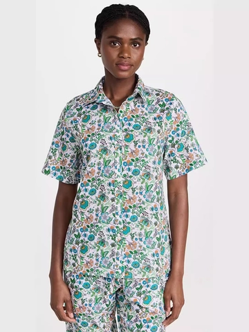 Damen Casual Set Hemd Und Hose Mit Blumendruck Kurzarm Hemd Mit Umlegekragen Und Hose Mit Weitem Bein Anzug