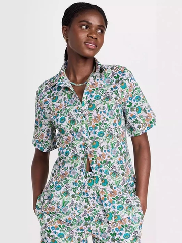 Damen Casual Set Hemd Und Hose Mit Blumendruck Kurzarm Hemd Mit Umlegekragen Und Hose Mit Weitem Bein Anzug