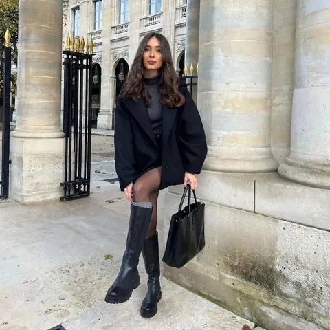 Women Oversized Woolen Jacket Single Breasted Lapel Loose Fit Autumn Winter Casual Warm Polyester Blend Coat Outerwear