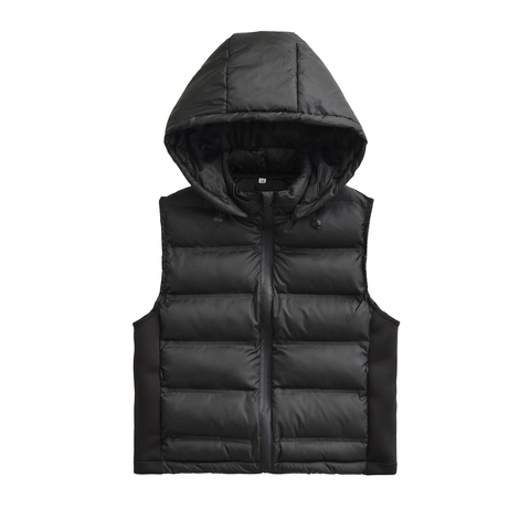 Chaleco Acolchado con Capucha para Mujer Sin Mangas Acolchado con Cremallera para Otoño Invierno Moda Casual Streetwear Ropa de Abrigo