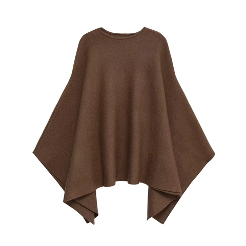 Γυναικείο Casual Πλεκτό Πόντσο Παλτό Oversized Μανίκι Νυχτερίδα Στρογγυλή Λαιμόκοψη Μονόχρωμη Πλεκτή Κάπα