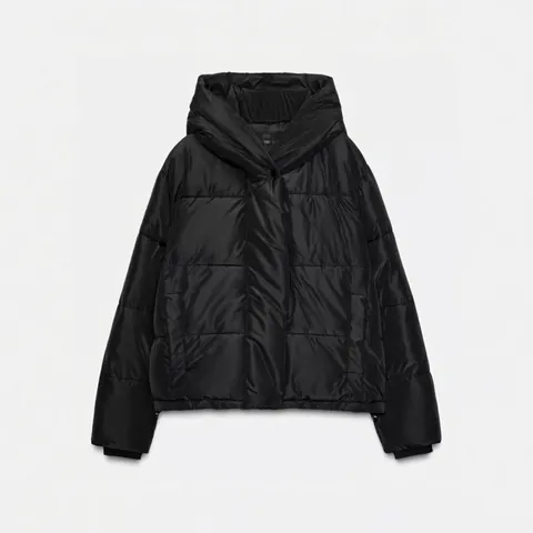 Veste Matelassée à Capuche pour Femme Hiver Chaud Manteau Rembourré Couleur Unie Fermeture Éclair Vêtement d'Extérieur Décontracté