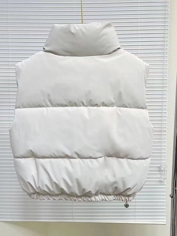 Damen Casual Stehkragen Gesteppte Puffer Weste Ärmellos Warm Gepolsterte Jacke Baumwolle Gefüllt Weste Mit Saum Kordelzug