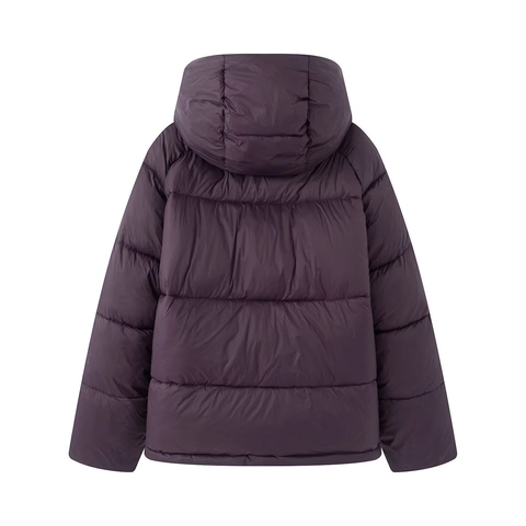Women's Casual Winter Puffer Jacket Detachable Hood Loose Fit Thick Padded Outerwear Streetwear Solid Color Warm Padded Coat