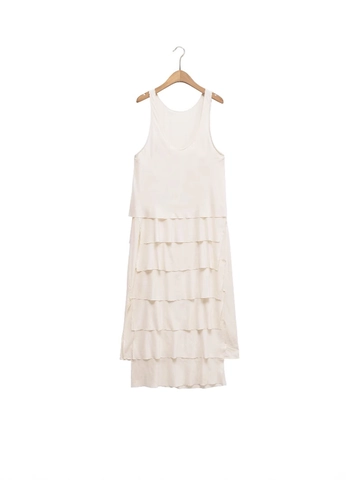 Women Sexy Backless Layered Tiered Maxi Dress Sleeveless Spaghetti Strap V-Neck Solid Color Boho Elegant Summer Long Dress
