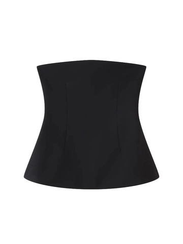 Top Peplum Palabra de Honor para Mujer Estilo Y2K Algodón Ajustado Color Sólido Corsé Bustier Verano Ropa Streetwear Top