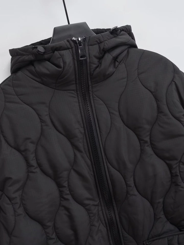 Damen Casual Y2K Wattierte Jacke Mit Kapuze Mittellang Zwiebel Steppmantel Locker Streetwear Oberbekleidung Taschen Winterjacke