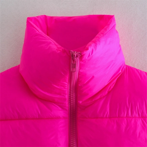 Gilet Puffer Casual da Donna Collo Alto Senza Maniche Gilet Imbottito Chiusura a Cerniera Tinta Unita Invernale Caldo