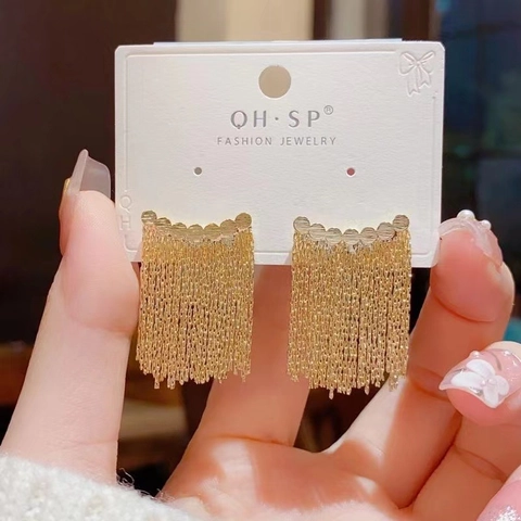 Übertriebene Bogen Quaste Ohrstecker Für Damen Kupfer Schmuck Mit 925 Sterlingsilber Ohrstecker-Stift Gold Silber