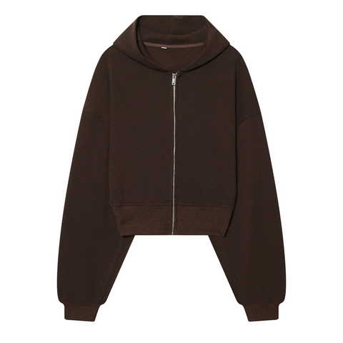 Damen Casual Einfarbig Kurz Geschnittener Zip Up Hoodie Und Weite Hose Set Langarm Sweatshirt Hose Outfits