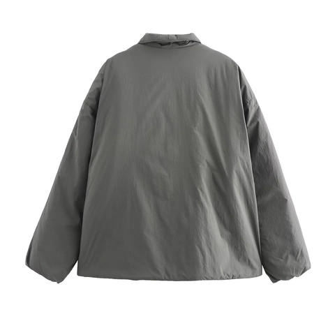 Women Kimono Quilted Padded Jacket Side Tie Wrap Coat Long Sleeve Loose Fit Polyester Winter Outerwear Casual