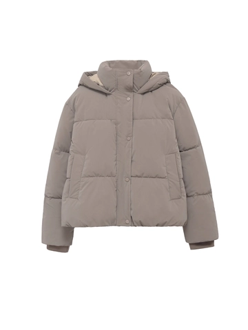 Chaqueta Acolchada Corta Casual para Mujer Con Capucha Cortavientos de Poliéster Algodón Abrigo para Invierno Ropa de Abrigo Cálida Top Suelto