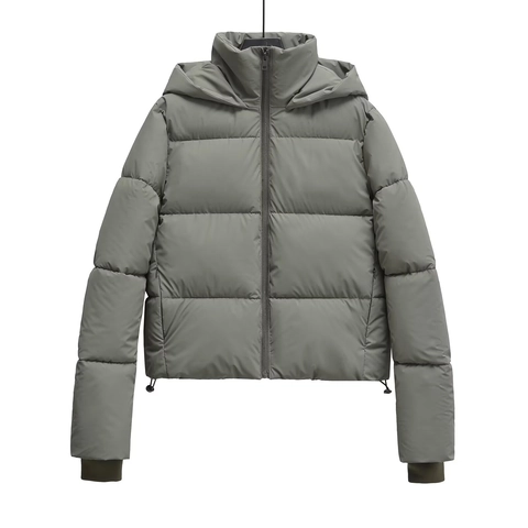 Veste Matelassée Femme Décontractée À Capuche Courte Coupe-vent Surpiquée Streetwear Manteau D'Hiver Chaud Pour Femme