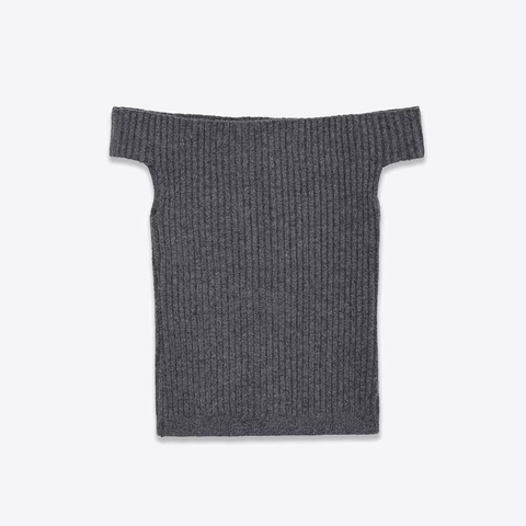 Women Off Shoulder Ribbed Knit Top Slim Fit Sleeveless Solid Color Elegant Commuter Style Pullover Summer Knitwear Vest