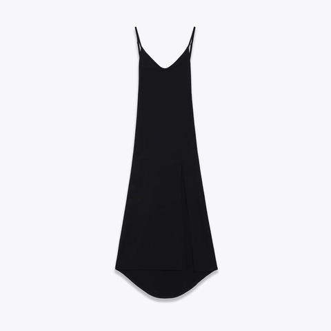 Women Sexy Spaghetti Strap Maxi Dress Polyester Solid Color V Neck Slit Irregular Hem Backless Summer Party Long Dress