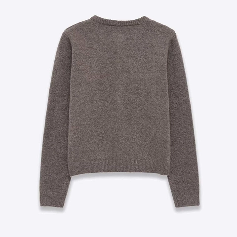 Dames Vintage Gebreid Vest met Ronde Hals Effen Kleur Lange Mouwen Sweater Top Casual Zachte Breigoed