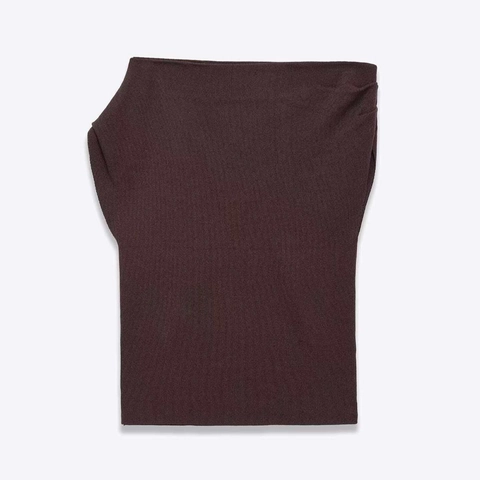Top de Tubo Casual para Mujer Ajustado de Punto Acanalado Sin Tirantes Sin Mangas Color Sólido Hombros Al Aire Verano
