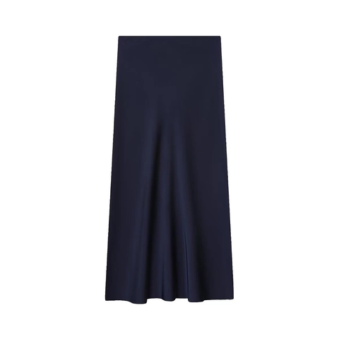 Eleganter Satin Midirock Mit Hoher Taille Für Damen Einfarbig Gerader Rock Büro Pendeln Rock Schwarz Weinrot