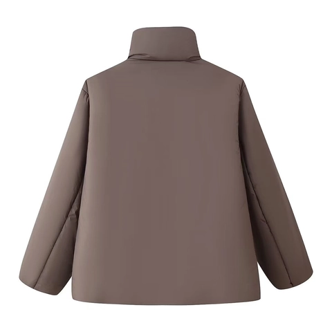 Giacca da Donna Invernale Casual Collo Alto in Cotone Calda Lunghezza Media Giubbotto Imbottito per Uso Quotidiano