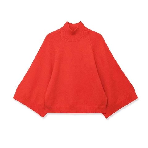 Women's Loose Knit Sweater High Neck Polyester Raglan Batwing Sleeve Oversized Pullover Top For Autumn Casual Daily Wear