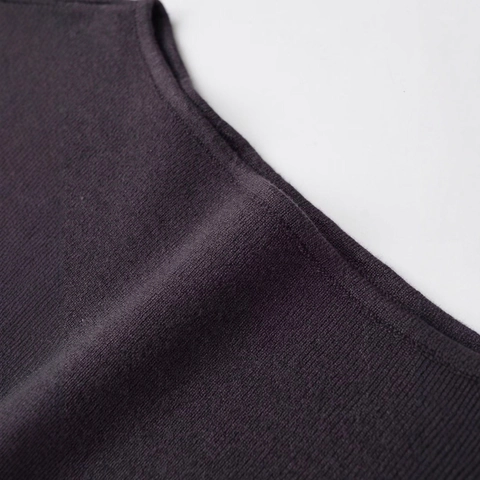 Women Elegant Knitted Midi Dress Batwing Short Sleeve Round Neck Solid Color High Waist A-Line Knit Dress With Belt