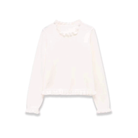 Damen Wellenkante Strickpullover Langarm Einfarbig Schmale Passform Pullover Top Elegant Herbst Strickjacke