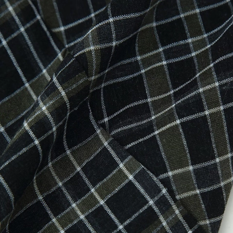 Elegante Midi-jurk met V-hals en Ruitjes voor Dames Lange Mouw Geplooid Geknoopt Asymmetrische Zoom Polyester Jurk