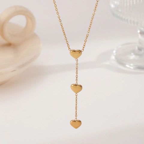 Collana di Lusso in Acciaio al Titanio per Donna Elegante Collana con Ciondolo in Strass e Perla Artificiale Gioielli Minimalisti alla Moda Regalo Non Sbiadisce