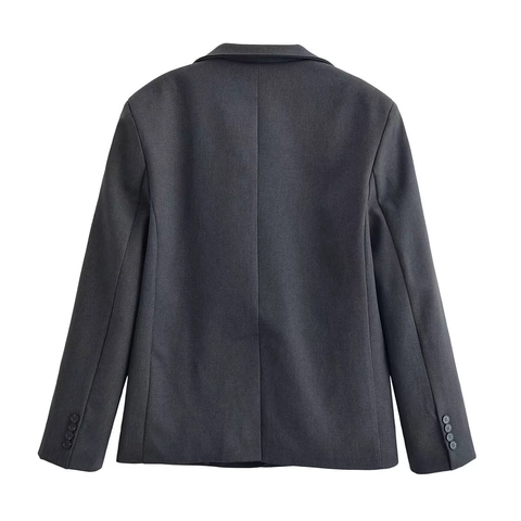 Ensemble Tailleur Professionnel Femme Veste Blazer à Revers et Pantalon Large à Rayures Taille Haute Bureau Élégant