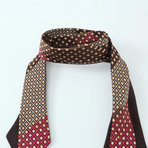Top de Chaleco Halter para Mujer Color Marrón Café Sin Mangas Detalle Corbata Geométrica Ajuste Delgado Patchwork Botones