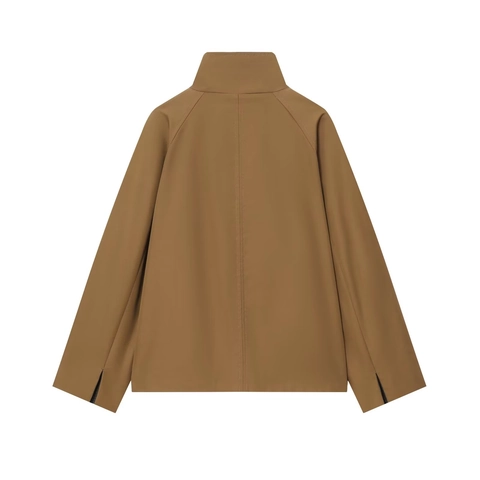 Gabardina Reversible para Mujer Cuello Alto Ajuste Holgado a Cuadros Manga Larga Cortavientos Chaqueta Casual Elegante Ropa de Abrigo