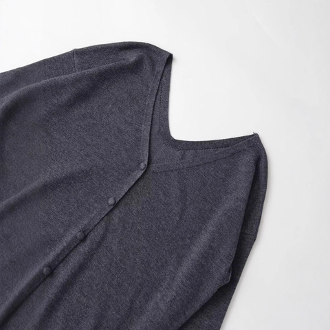Damen V-Ausschnitt Strickjacke Pullover Einfarbig Einreihig Reguläre Passform Langarm Polyester Lässige Strickwaren Top