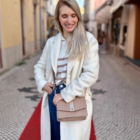 Women Long Textured Woolen Style Coat Elegant Lapel Single Breasted Outerwear With Flap Pockets Casual Autumn Winter Jacket