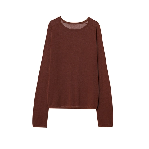 Women Casual Linen Blend Knit Sweater Long Sleeve Round Neck Raglan Sleeve Elegant Spring Pullover Top For Daily Wear