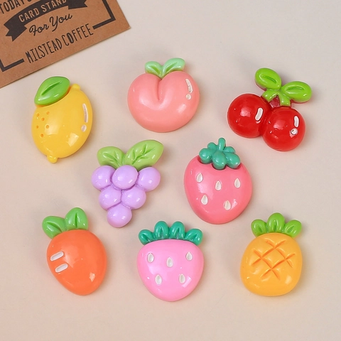 Ciondoli in Resina di Frutta di Simulazione Lucida per Gioielli Fai da Te Decorazione Custodia Telefono Scrapbooking Cabochon