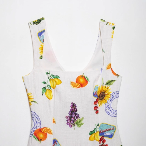 Mini-Robe À Imprimé Méditerranéen Pour Femmes Sans Manches Col En U Taille Haute Ligne A Robe De Plage D'Été Avec Nœud