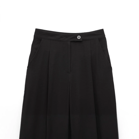 Women High Waist Wide Leg Pants Loose Straight Casual Trousers Solid Black Office Lady Streetwear Summer Fashion