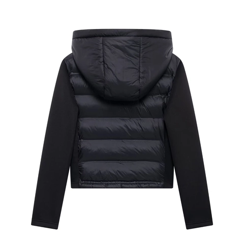 Women's Winter Hooded Long Sleeve Zippered Padded Jacket Casual Solid Color Short Coat Polyester Outerwear